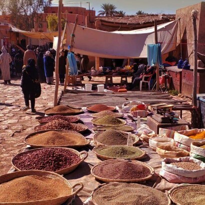 Un mercato berbero in Africa