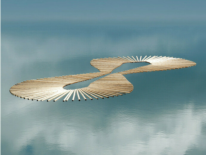 Gianpietro Carlesso, Isola Felix, 2006. Legno e catene
