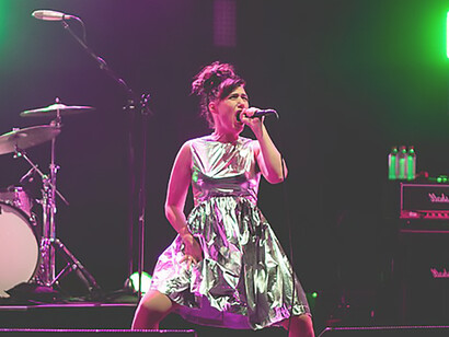 Bikini Kill, the influential American punk rock band formed in Olympia, Washington in October 1990, performed in 2019. The group, featuring singer-songwriter Kathleen Hanna, guitarist Billy Karren, bassist Kathi Wilcox, and drummer Tobi Vail, continues to leave a lasting impact on audiences