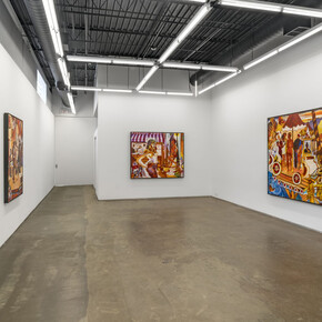 Arvie Smith, Crossing Clear Creek, exhibition view. Courtesy of moniquemeloche