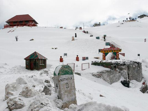 The snow of Nathula Pass