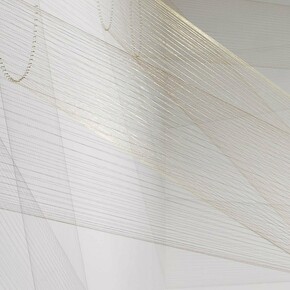 Lygia Pape,
Ttéia 1,B (detail),
2000,
Golden nylon thread, nails and light
© Projeto Lygia Pape. Photo: Paula Pape