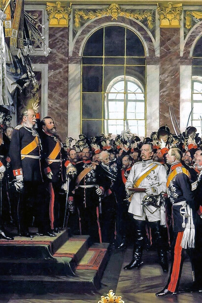 Anton von Werner, Proclamación del Imperio Alemán en el Salón de los Espejos de Versalles (detalle), 1895
