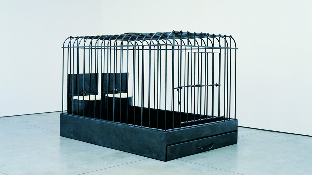 Mona Hatoum, Cage-à-deux, 2002. Courtesy of Museo Nivola