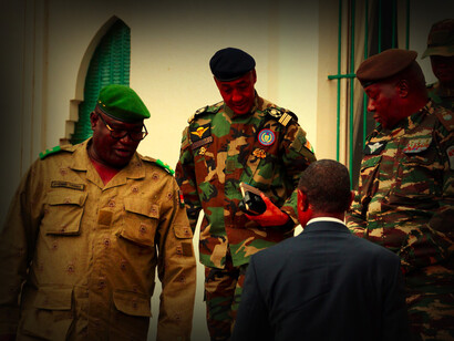 El general Abdourahamane Tchiani junto con la cúpula militar de Níger