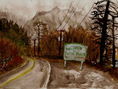 La entrada al pueblo de Twin Peaks