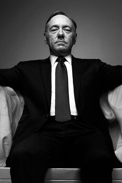 Kevin Spacey en el papel de Frank Underwood en la serie «House of Cards»