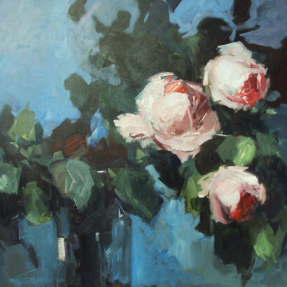 Parastoo Ganjei, Blue Background