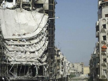 Chaos and destruction in Homs, Syria