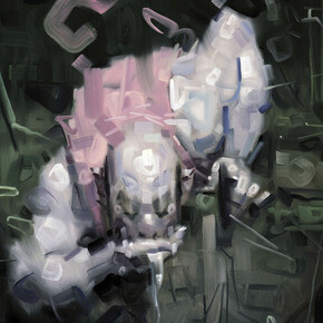 Wainer Vaccari, Sottoriva, dettaglio, 2014, olio su tela, 100 x 80 cm