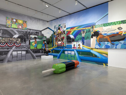 Derrick Adams, View master, exhibition view. Courtesy of ICA Boston 