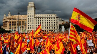Celebración del día de la Hispanidad el 12 de octubre en Barcelona