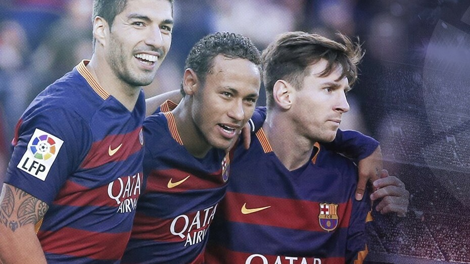 Luis Suárez, Neymar Jr. y Leo Messi, el tridente del F.C. Barcelona