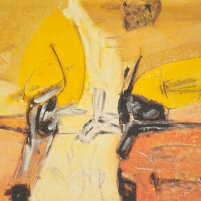 Aubrey Williams, Guyana Sun, 1967. Powder paint and gouache on paper, 59 x 76.5 cm. ©Aubrey Williams Estate