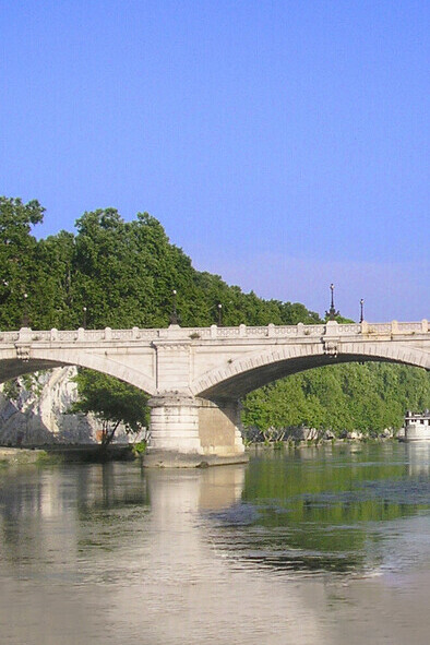 Vista del Lungotevere, Roma, Italia