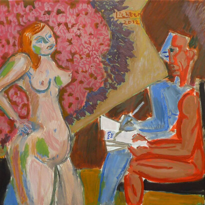 Albert Lichten, Glycera Inspired by Horatius, Oil on Canvas, 23.5" x 29"