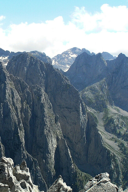 Alpi Dinariche, vetta principale, Cresta del Lago, tra l'Albania, Montenegro e Kosovo