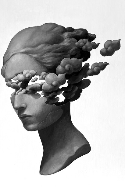 Tik Ka, Cloudism: young woman (detail). Courtesy of Corey Helford Gallery