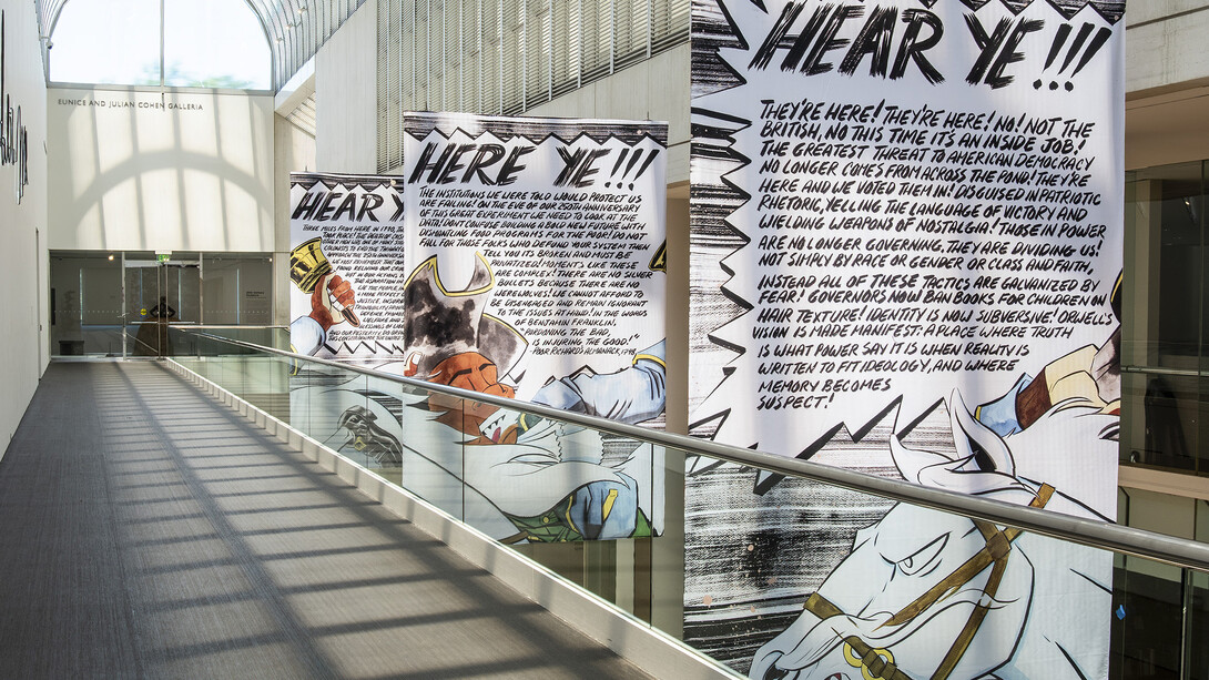 Mark Thomas Gibson, The Banner project, exhibition view. Courtesy of Museum of Fine Arts Boston