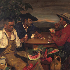 Mary Cameron (1865-1921), Les Joueurs, 1907, Oil on canvas, 121.9 x 163.8 cm, City of Edinburgh Council:
Presented by the Scottish Modern Arts Association 1964
