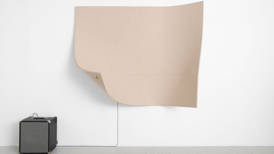 Naama Tsabar, Work on felt (variation 34) sandstone, 2024. Courtesy of Nazarian / Curcio Gallery