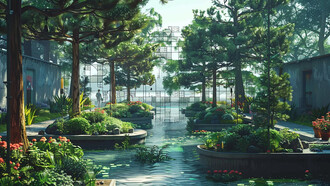 Immagine creata con Midjourney ispirandosi al Parkipelago di Copenaghen, Danimarca