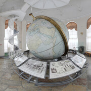 Gottorp (greater academic) globe, exhibition view. Courtesy of Kunstkamera