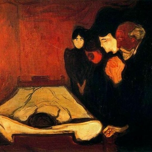 «No leito da Morte» (1895), Munch