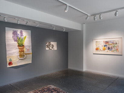Dawn Clements, Nothing Happens Fast, exhibition view. Courtesy of James Barron Art
