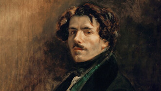 Eugene Delacroix, Autorretrato con chaleco verde (detalle)
