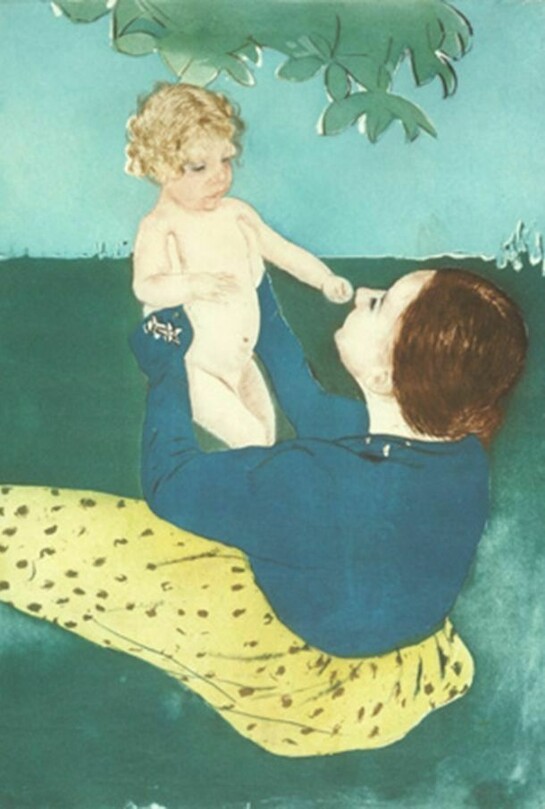 Mary Stevenson Cassatt. Under the Horse-Chestnut Tree, ca. 1895. Drypoint and color aquatint, 18 15/16 x 15 1/4 in. Museum of Fine Arts, Boston, Bequest of W. G. Russell Allen, 63.313. Photograph © 2014 MFA, Boston