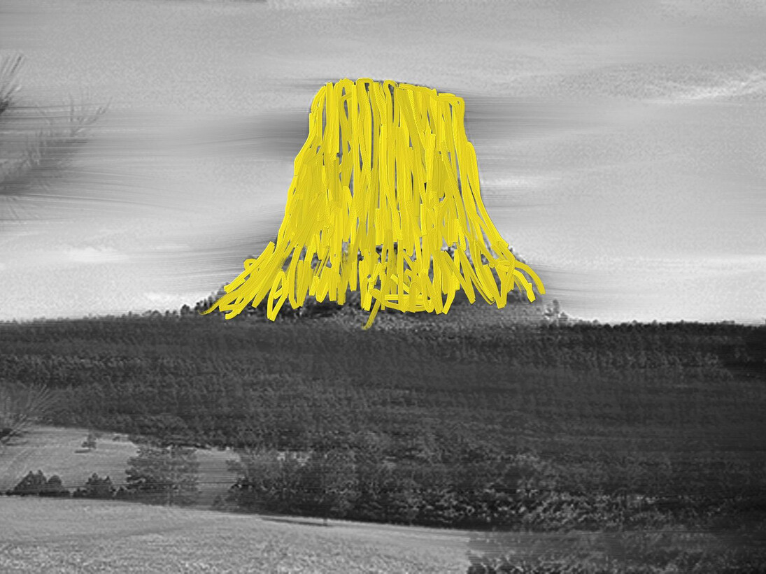 Ida Tursic & Wilfried Mille, Landscape and Yellow, 2014, Oil on canvas, 200 x 300 cm, 78 3/4 x 118 1/8 inches, Courtesy of the Artists and Almine Rech Gallery