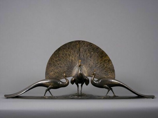 Gaston Lachaise, Peacocks, 1922, bronze, 22 1/2  x 53 x 7 1/2 inches