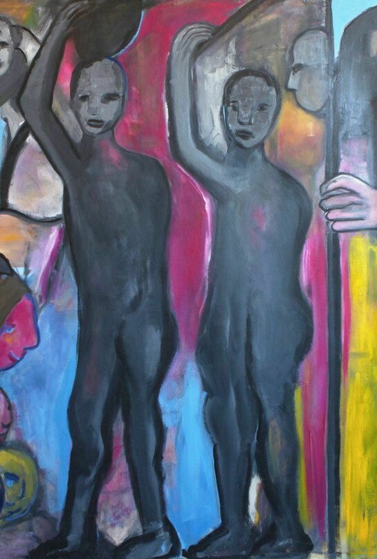 Shaun Ellison, “Uptown”, 78” by 63”, oil on canvas, 2013. Copyright: Shaun Ellison. Courtesy: Anna Zorina Gallery, New York City