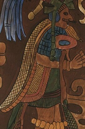 Octavio Medellín, ilustración a partir de los relieves hallados en Yucatán, México, 1938