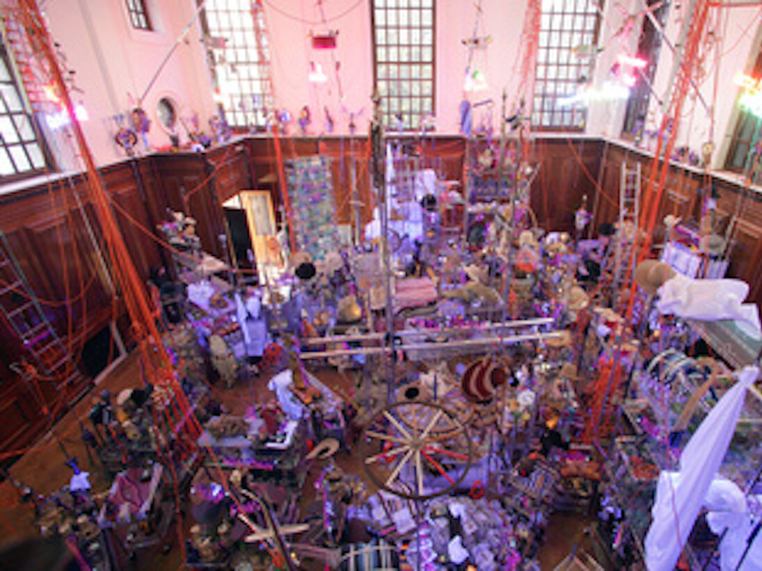 Installation view, 'Jason Rhoades. Tijuanatanjierchandelier,' CAC Centro de Arte Contemporaneo, Malaga,, Spain, 2006 © The Estate of Jason Rhoades . Courtesy the estate, Hauser & Wirth, and David Zwirner