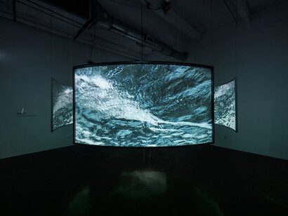 Wendy Wischer, Open water, exhibition view. Courtesy of Locust Projects