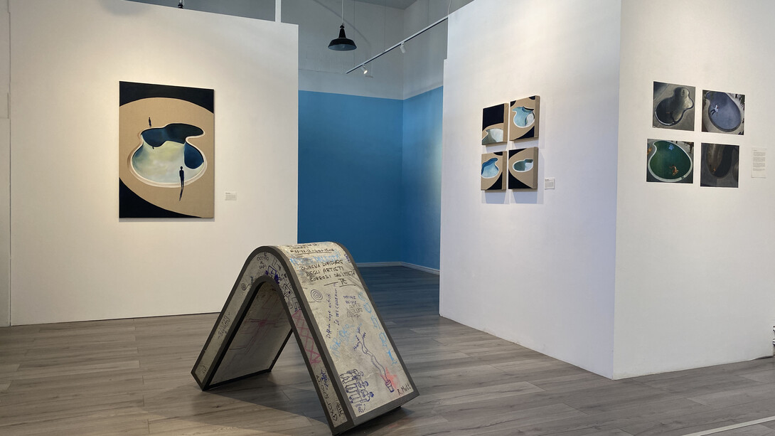 Fabio Cipolla e Sofia Fresia, Corpi in transito, veduta della mostra. Per gentile concessione della Galleria Febo e Dafne