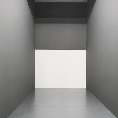 Candida Höfer, Julia Stoschek Collection Düsseldorf X 2008, C-print, paper: 33 1/2 x 32 1/2 inches (85 x 82.4 cm), framed: 34 5/8 x 33 5/8 inches (88 x 85.4 cm), edition of 6 with 3 APs. © Candida Höfer, Köln / VG Bild-Kunst, Bonn. Courtesy: Sean Kelly, New York