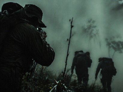 A close-up view of the soldier in the field, navigating the confusing and deadly fog of warfare. This tactical obscurity was the counterpart to the complex corporate strategies Ramparts investigated
