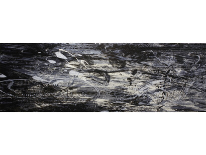 Yoon Lee, "Loose Rocks," 2013, Acrylic on PVC panels, 48 x 144 inches. Courtesy the artist and Pierogi Gallery