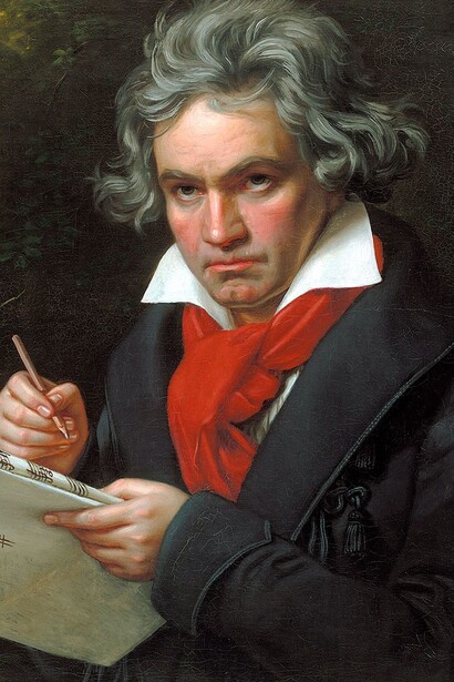 Retrato de Beethoven realizado por Joseph Karl Stieler en 1820