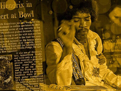Jimi Hendrix Experience. Hollywood Bowl, September 14, 1968. Photo: Chuck Boyd / © Authentic Hendrix, LLC