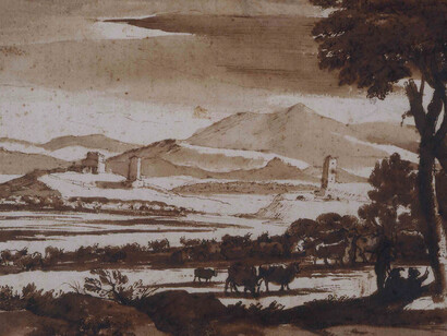 Claude Gellée dit Le Lorrain, Vue de la vallée du Tibre, 1620-1682, Musée des Beaux-Art de la Ville de Paris, Petit Palais © Petit Palais / Roger-Viollet