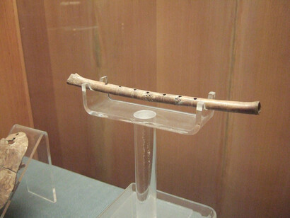 A Neolithic bone flute, discovered in China, is housed in the Henan Provincial Museum, China