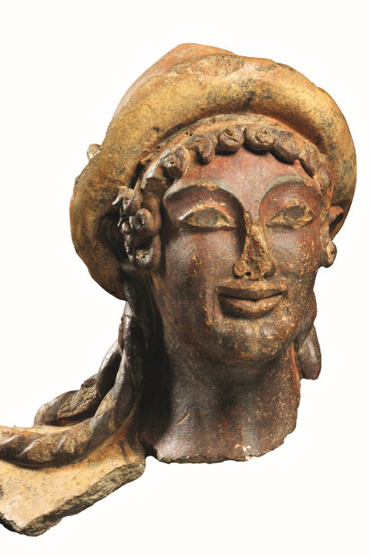Testa raffigurante il dio Hermes/Turms, 510-500 a.C. Cortesia del Mart