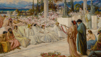 Thomas Ralph Spence; Discípulos de Safo, 1896 (detalle)