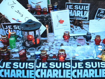 Conmemoración en honor de las víctimas del ataque a Charlie Hebdo en 2015
