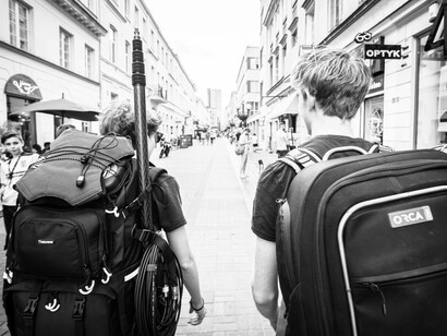 A couple of filmmakers seeking the truth as they scout for their next location  