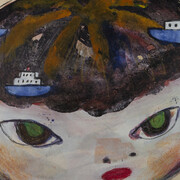 Yoshitomo Nara, Ships in girl (barcos en niña), 1992. Cortesía del Museo Guggenheim Bilbao